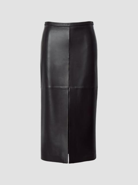 rag & bone Women's Bessie Leather Midi Skirt - Black