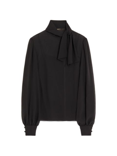 Valentino light georgette top with scarf