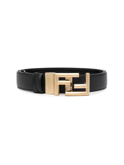 logo-buckle fastening belt