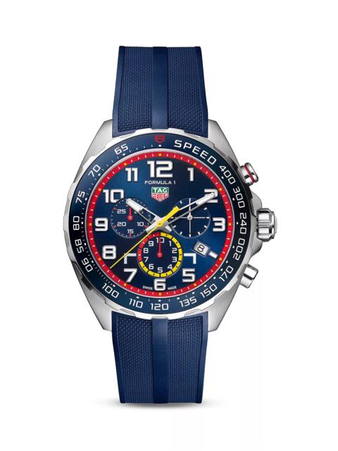 Formula 1 Red Bull Stainless Steel Rubber Strap Chronograph, 43mm