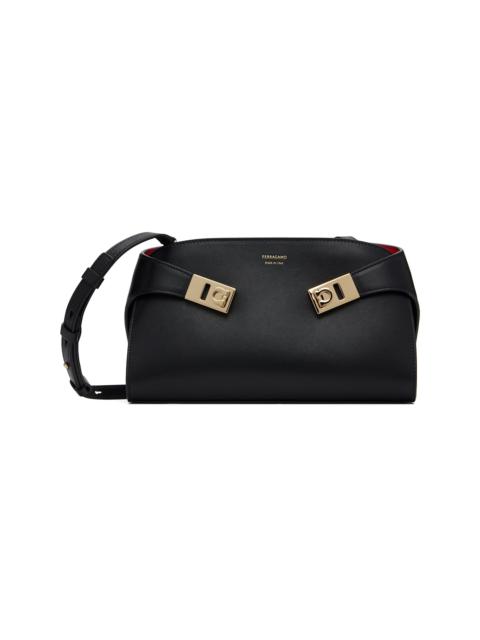 FERRAGAMO Black Hug Mini Crossbody Bag