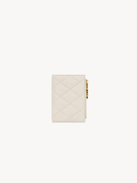 SAINT LAURENT CASSANDRE BIJOU BI-FOLD WALLET IN LAMBSKIN