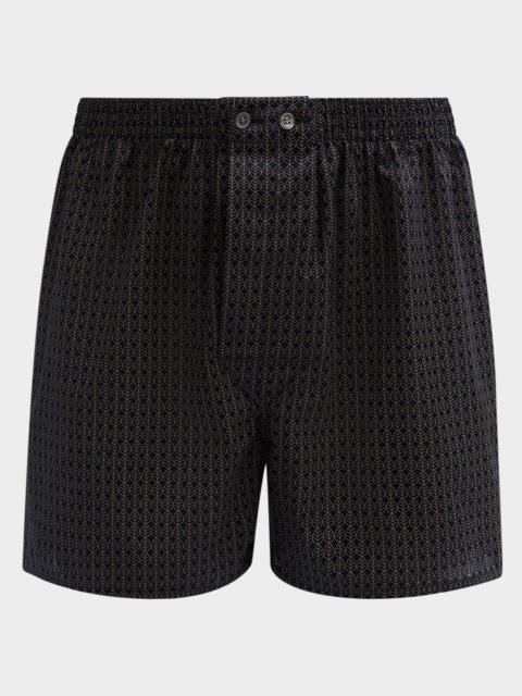 Derek Rose Men's Nelson Leaf-Print Boxer Shorts