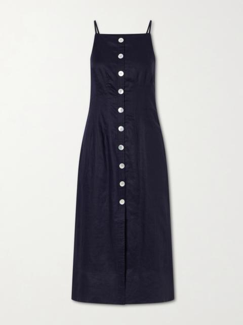 VERONICA BEARD Georges Linen Midi Dress