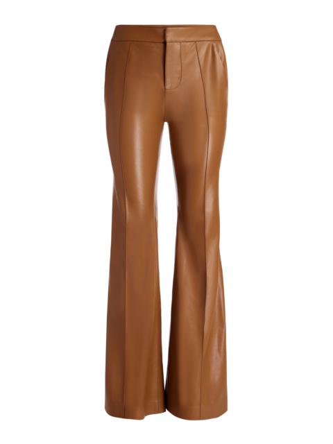Alice + Olivia DANETTE VEGAN LEATHER SPLIT HEM TROUSERS