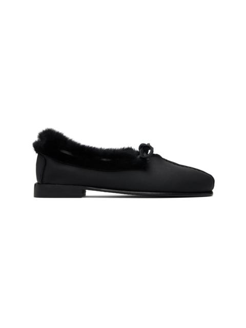 HEREU Black Tilla Shearling Loafers