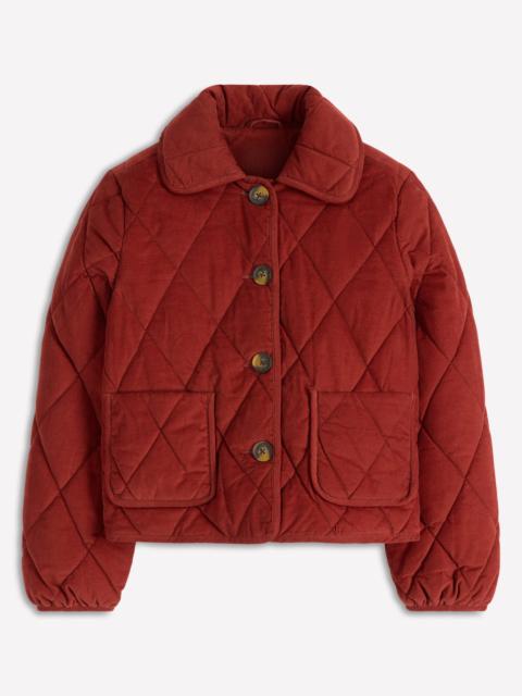BODEN Fitzrovia Quilted Cord Jacket-Fire Brick Red