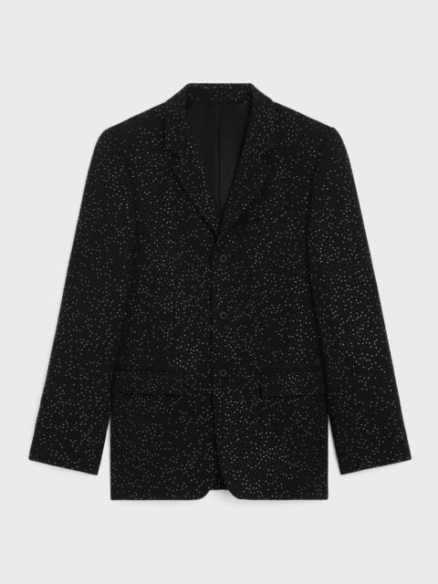 CELINE Slim-Fit Crystal-Embellished Wool-Twill Suit Jacket
