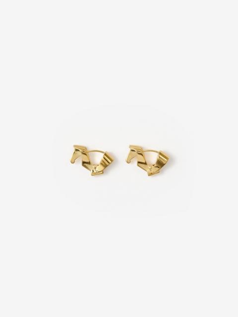 Burberry Gold-plated Horse Hoop Earrings