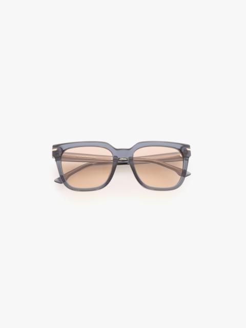 Victoria Beckham Oversized Acetate Sunglasses In Transparent Blue
