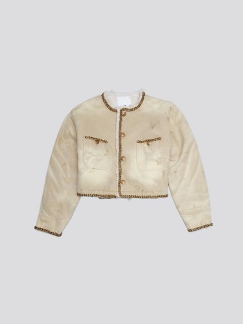 CROPPED CHORE JACKET - KHAKI CANVAS