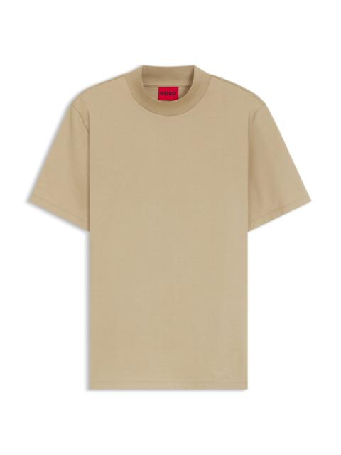 HUGO STAND-COLLAR SLIM-FIT T-SHIRT IN STRETCH COTTON