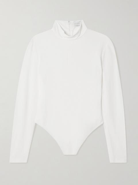 Stella McCartney Crepe De Chine Turtleneck Bodysuit