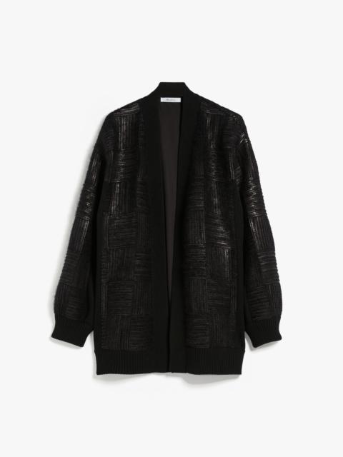 Max Mara ESTONIA Wool and sequin oversize cardigan