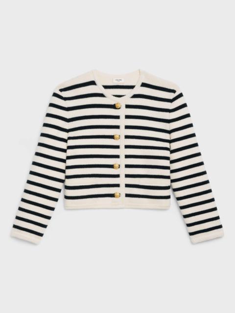 CELINE “CHASSEUR” JACKET IN STRIPED WOOL