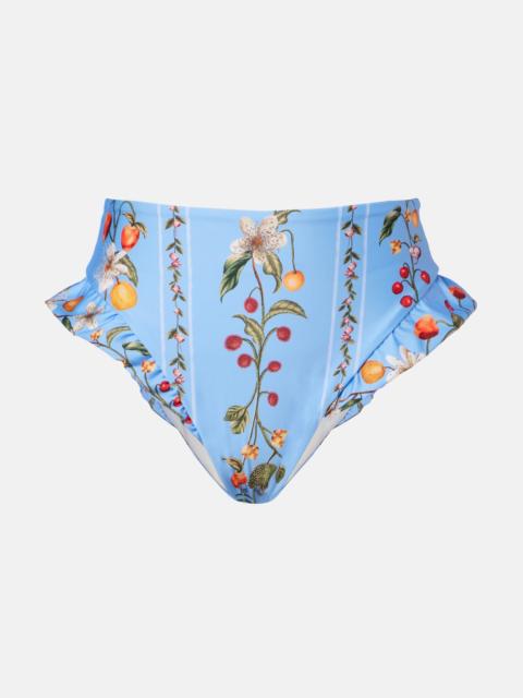 Agua by Agua Bendita Jengibre printed ruffled bikini bottoms