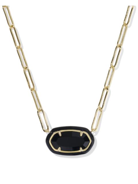 KENDRA SCOTT Elisa Enamel Frame Gold Paperclip Necklace
