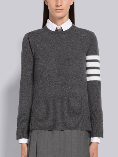 CASHMERE 4-BAR CLASSIC CREW NECK PULLOVER