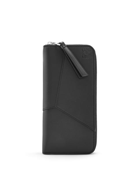 Puzzle Edge zipped open wallet in classic calfskin