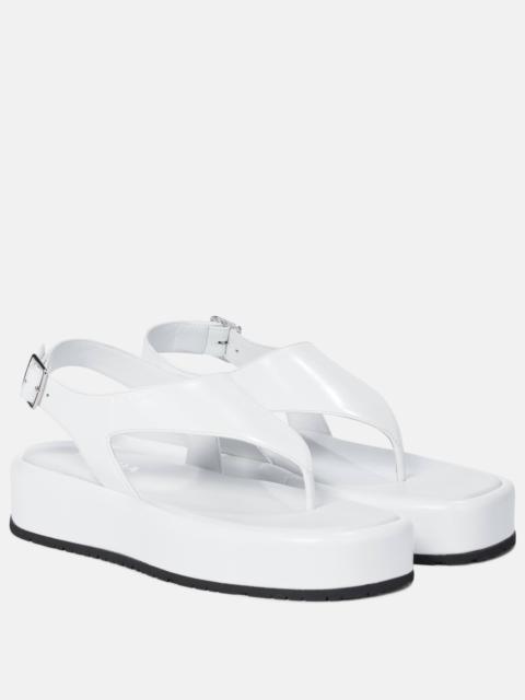 Prada Leather platform thong sandals