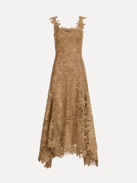 Oscar de la Renta DOMINICAN LANDSCAPE GUIPURE DRESS
