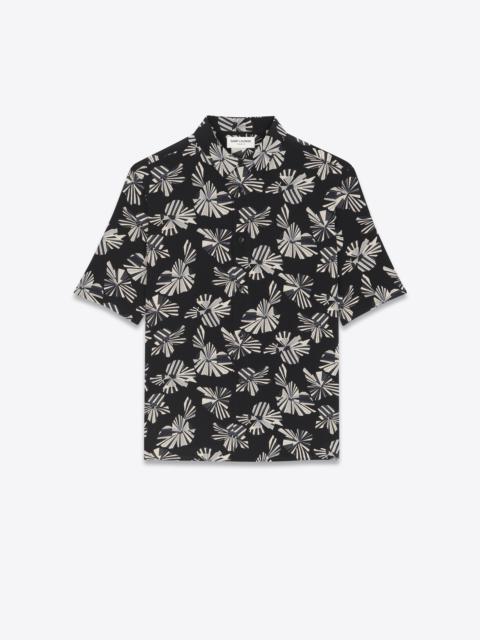 SAINT LAURENT shirt in origami print silk