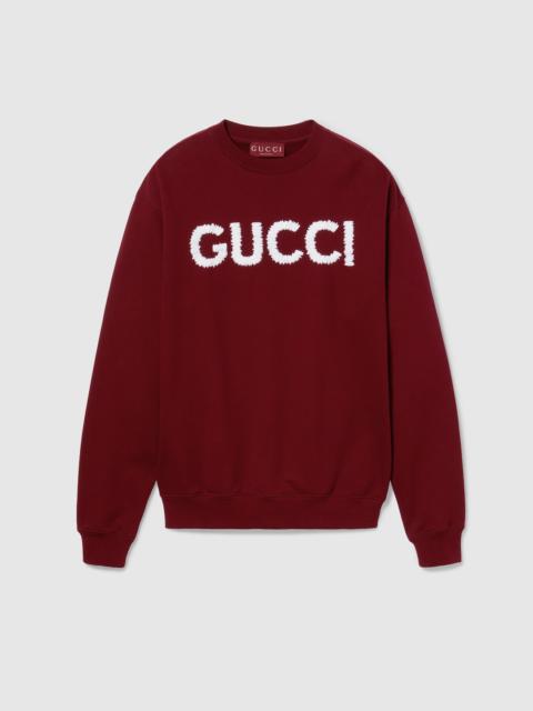 GUCCI Embroidered cotton jersey sweatshirt