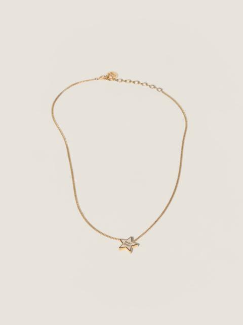 Miu Miu Enameled metal necklace