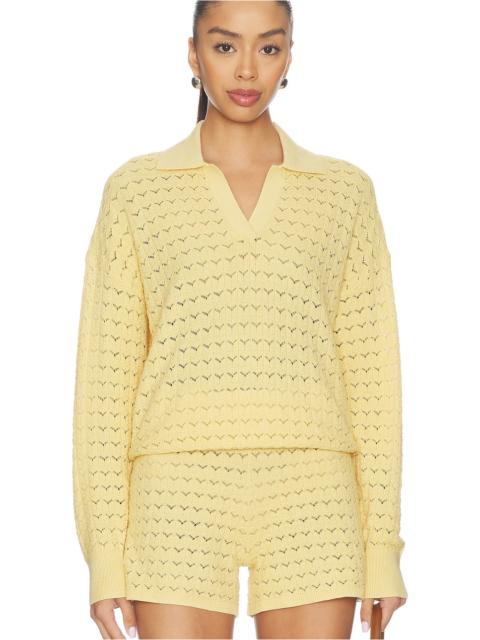 Barefoot Dreams Tulip Pointelle Collared Pullover