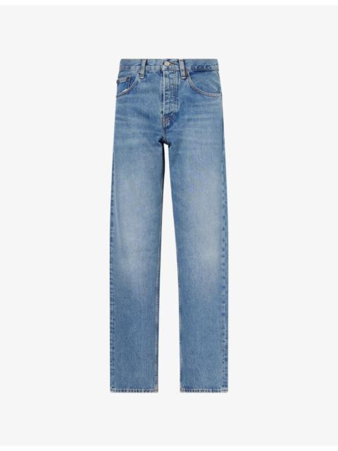 FRAME The Straight Mid-Rise Denim Jeans