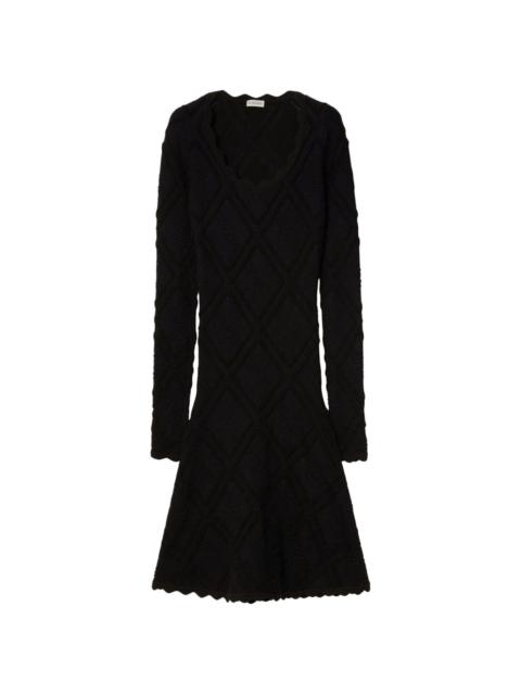 Burberry Aran long-sleeve knitted dress
