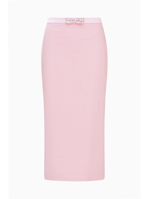 LoveShackFancy Marilana Wool-Blend Midi Pencil Skirt