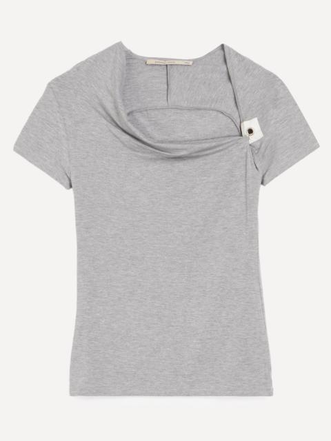 paloma wool Miro Grey Draped Neckline Top
