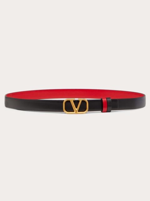 Valentino REVERSIBLE VLOGO SIGNATURE BELT IN GLOSSY CALFSKIN 30 MM