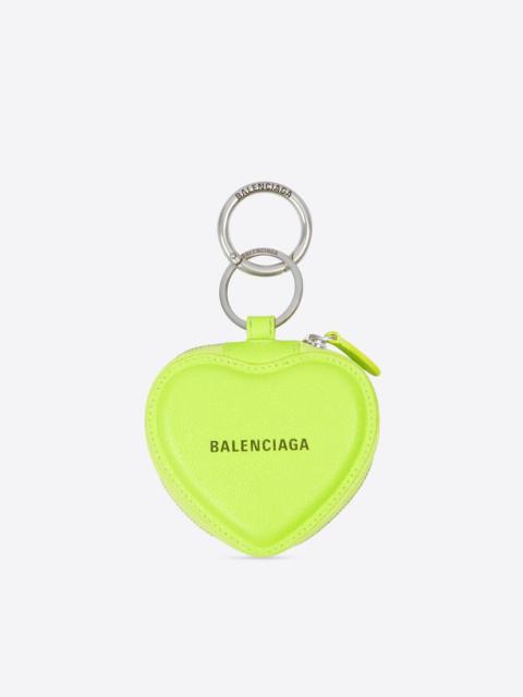 BALENCIAGA Women's Cash Heart Mirror Case in Yellow