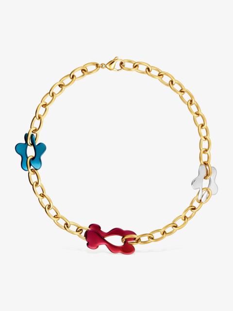 TOUS Gold-colored steel motif Necklace TOUS Strain