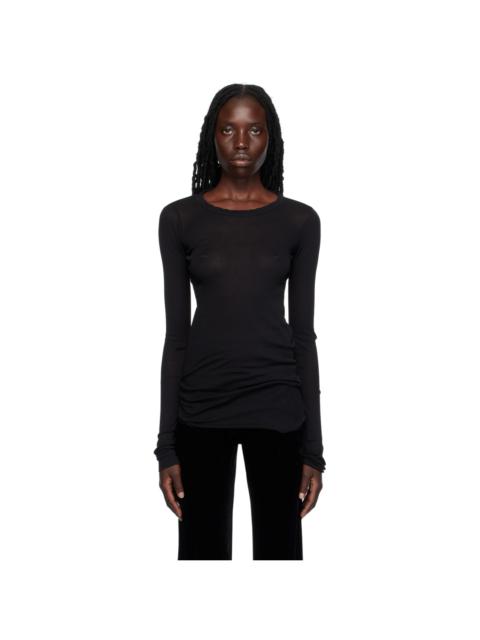 Rick Owens Black Crewneck Long Sleeve T-Shirt