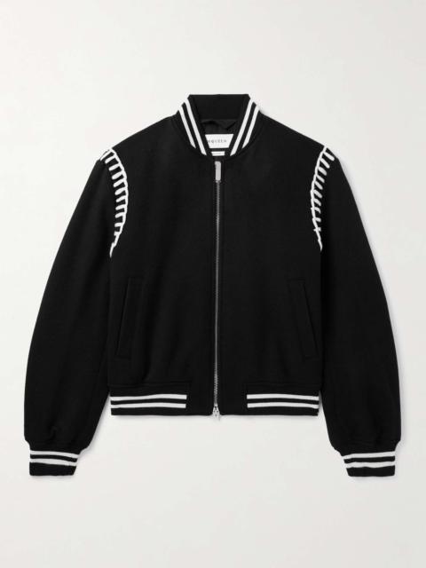 Alexander McQueen Embroidered Wool Bomber Jacket