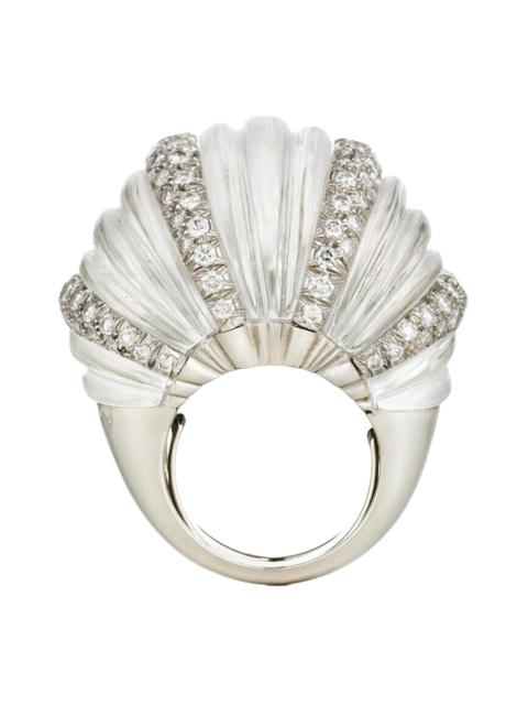 DAVID WEBB Diamond Hutton Ring