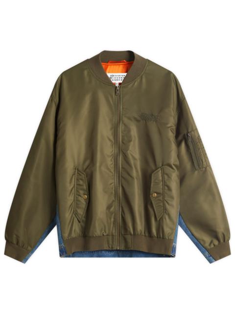 MM6 Maison Margiela MM6 Maison Margiela Nylon and Denim Bomber Jacket