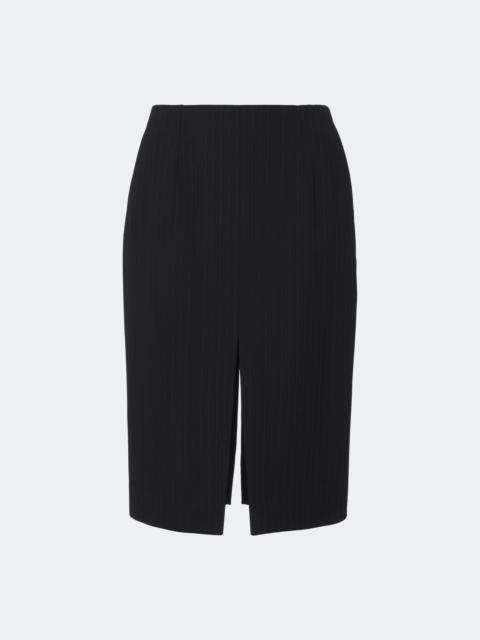 SAINT LAURENT Chalk stripe wool-blend pencil skirt