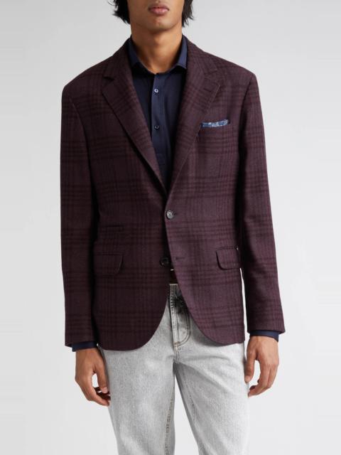 Tartan Deconstructed Wool Blend Blazer