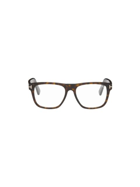 TOM FORD Brown Square Glasses