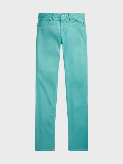 Men's Slim Stretch Linen-Cotton Jeans