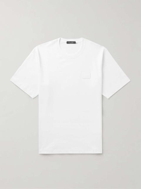 Dolce & Gabbana Logo-Appliquéd Cotton-Jersey T-Shirt