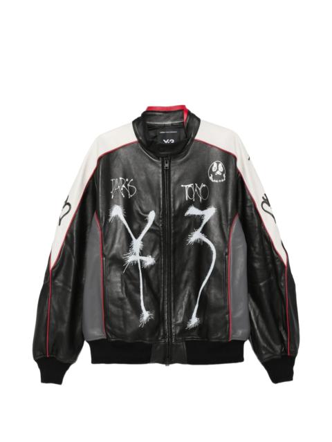 Y-3 Y-3 Chito Graffiti-print Leather Jacket