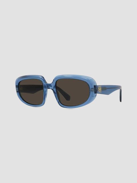 Loewe Men's 54MM Geometric Sunglasses - Blue Brown