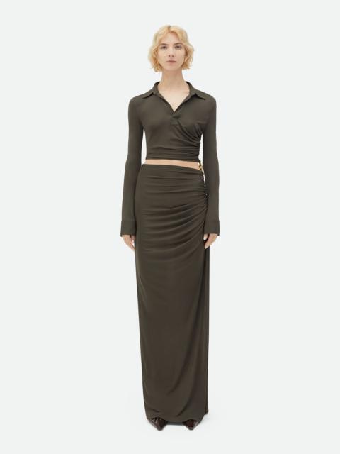 Bottega Veneta Knot Light Jersey Long Dress