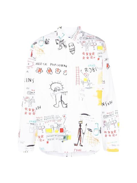 Junya Watanabe MAN graphic-print long-sleeved shirt