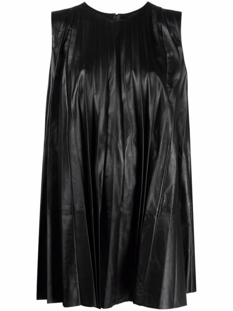 REDValentino pleated leather shift dress